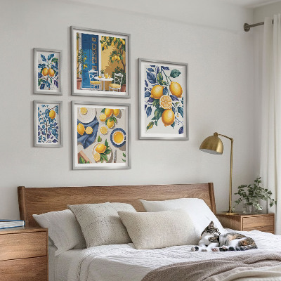 Set slika iznad kauča Provansalska kuhinja s citrusima