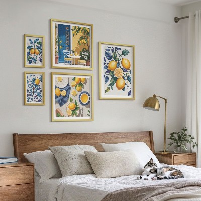 Set slika iznad kauča Provansalska kuhinja s citrusima