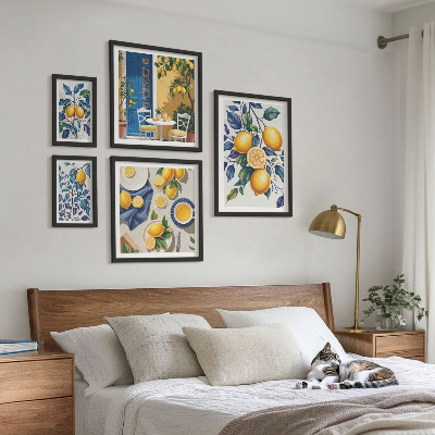 Set slika iznad kauča Provansalska kuhinja s citrusima
