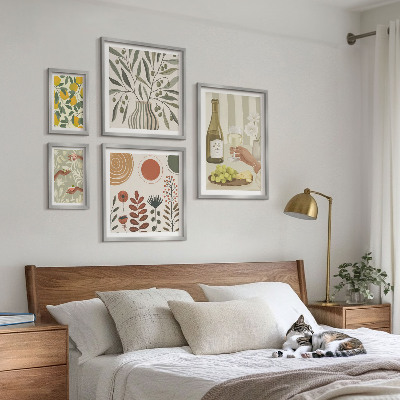 Set slika iznad kauča Elegantni ukrasi za vino