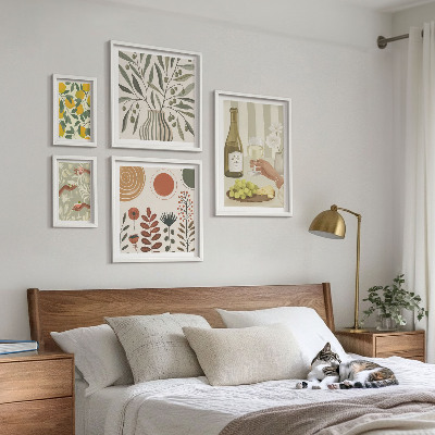 Set slika iznad kauča Elegantni ukrasi za vino