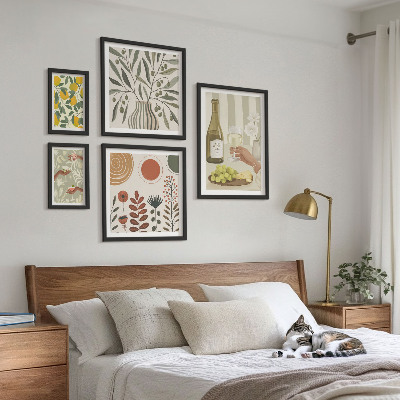 Set slika iznad kauča Elegantni ukrasi za vino