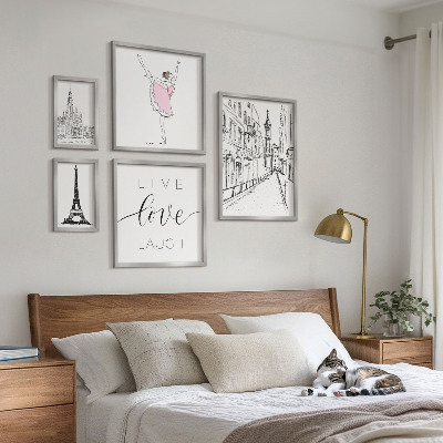 Set slika iznad kauča Elegantne pariške inspiracije