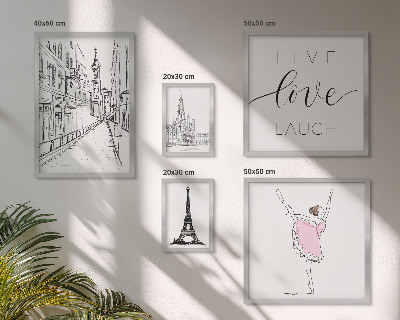 Set slika iznad kauča Elegantne pariške inspiracije