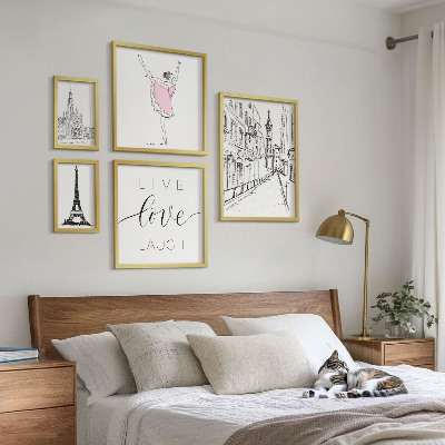 Set slika iznad kauča Elegantne pariške inspiracije