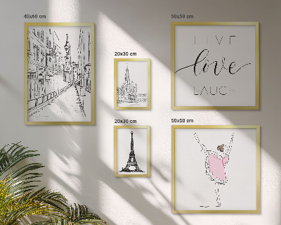 Set slika iznad kauča Elegantne pariške inspiracije