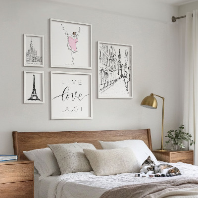 Set slika iznad kauča Elegantne pariške inspiracije