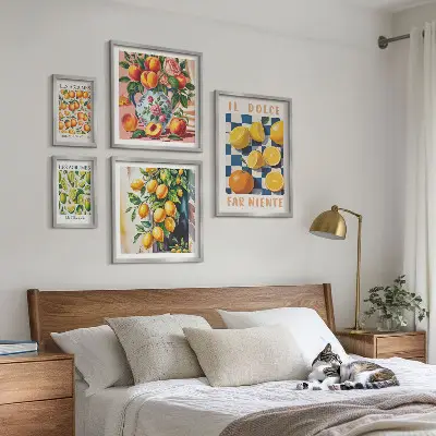 Poliptih u okviru Citrus retro u kuhinji poliptih u okviru s motivom citrusa za kuhinju