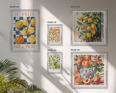 Poliptih u okviru Citrus retro u kuhinji