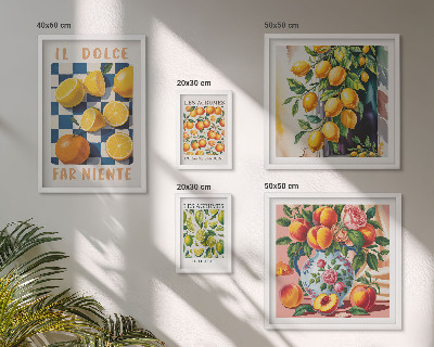 Poliptih u okviru Citrus retro u kuhinji