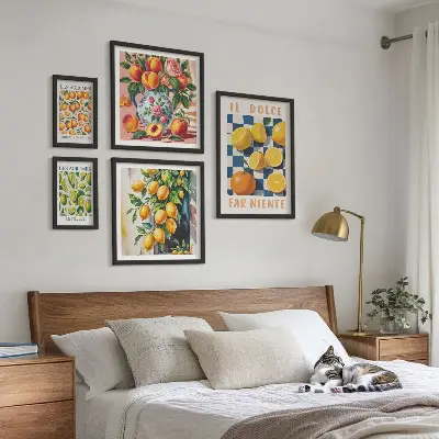 Poliptih u okviru Citrus retro u kuhinji poliptih u okviru s motivom citrusa za kuhinju