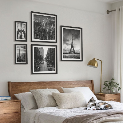 Set 5 slika u okviru Crno-bijele arhitektonske ikone