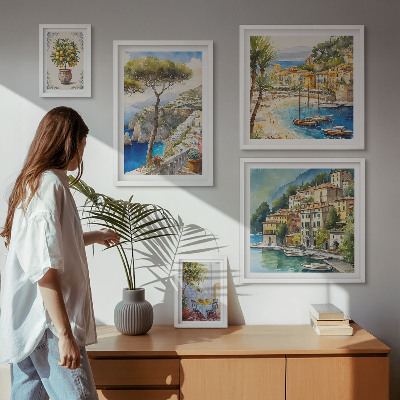 Set slika iznad kauča Elegantni primorski gradovi