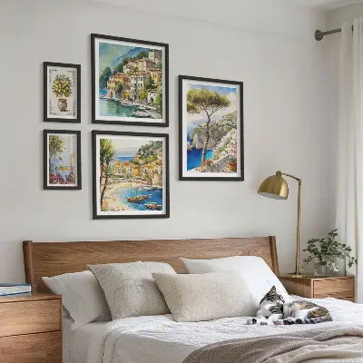 Set slika elegantni primorski gradovi za iznad kauča