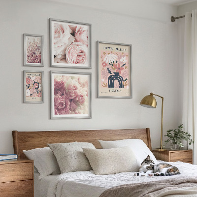 Poliptih u okviru Cvjetni boho ukrasi