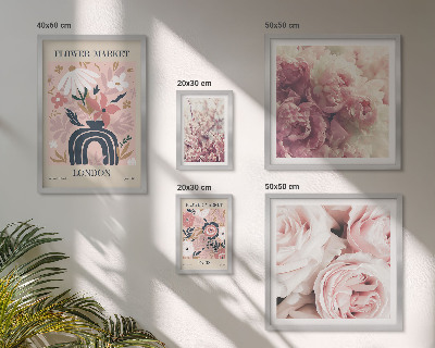 Poliptih u okviru Cvjetni boho ukrasi