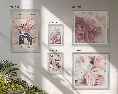 Cvjetni boho ukrasi poliptih u okviru