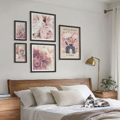 Poliptih u okviru Cvjetni boho ukrasi