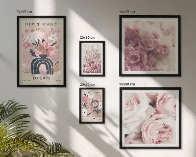 Cvjetni boho ukrasi poliptih u okviru