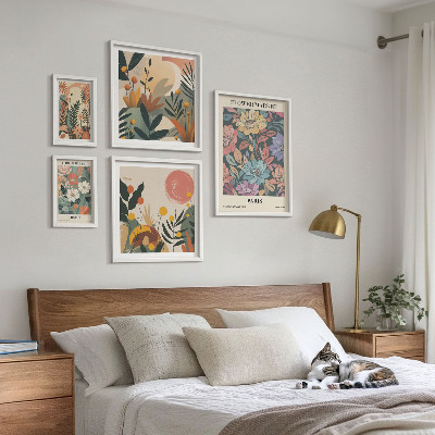 Set slika iznad kauča Cvjetni motivi Pariz London