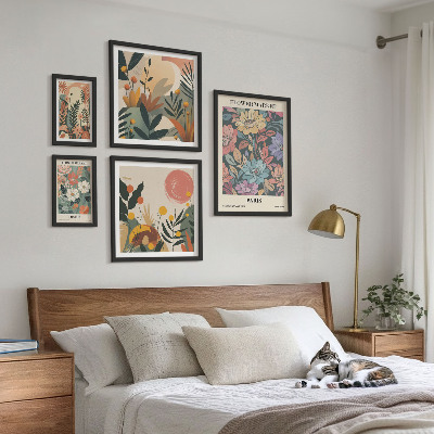 Set slika iznad kauča Cvjetni motivi Pariz London