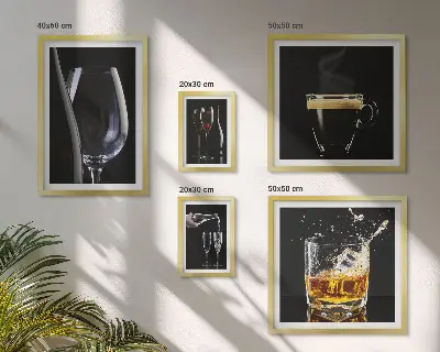 Set od 5 slika u okviru kokteli i pića u barskom stilu
