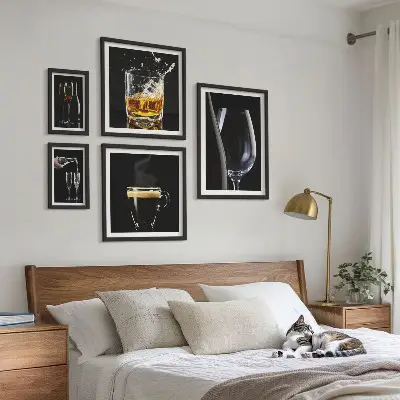Set od 5 slika u okviru kokteli i pića u barskom stilu