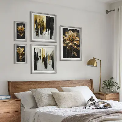 Set od 5 slika u okviru cvjetni motivi elegancija i modernost