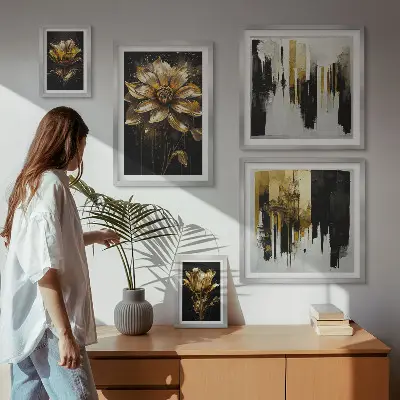 Set od 5 slika u okviru cvjetni motivi elegancija i modernost