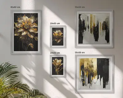 Set od 5 slika u okviru cvjetni motivi elegancija i modernost