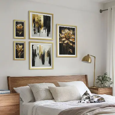 Set od 5 slika u okviru cvjetni motivi elegancija i modernost