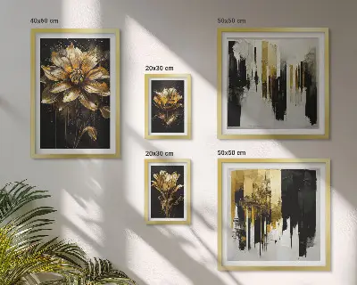 Set od 5 slika u okviru cvjetni motivi elegancija i modernost