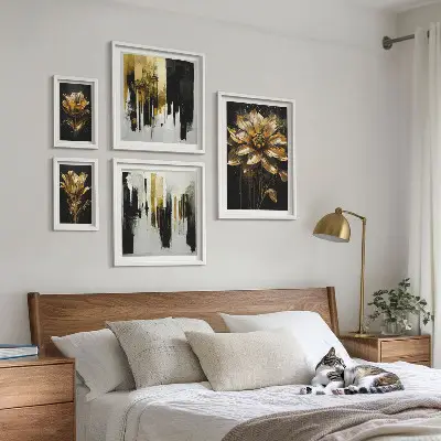 Set od 5 slika u okviru cvjetni motivi elegancija i modernost