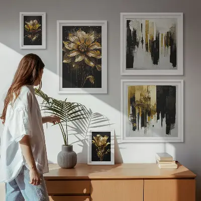 Set od 5 slika u okviru cvjetni motivi elegancija i modernost
