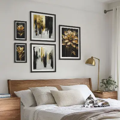 Set od 5 slika u okviru cvjetni motivi elegancija i modernost