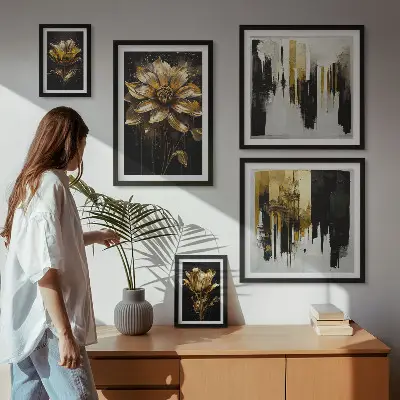 Set od 5 slika u okviru cvjetni motivi elegancija i modernost