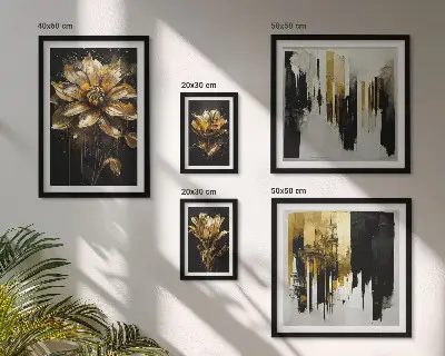 Set od 5 slika u okviru cvjetni motivi elegancija i modernost