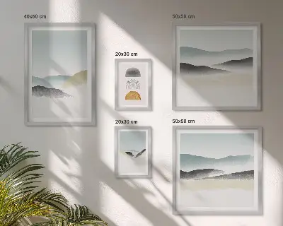 Apstraktni prirodni krajolici poliptih u okviru