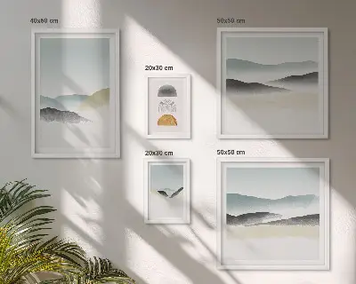 Apstraktni prirodni krajolici poliptih u okviru