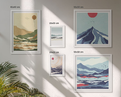 Set 5 slika u okviru Planinski krajolici priroda