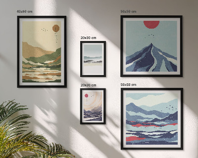 Set 5 slika u okviru Planinski krajolici priroda
