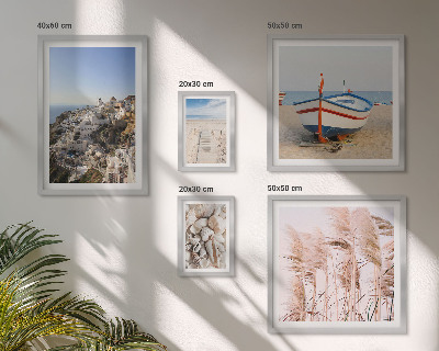 Poliptih u okviru Krajolici, plaže, bijele zgrade