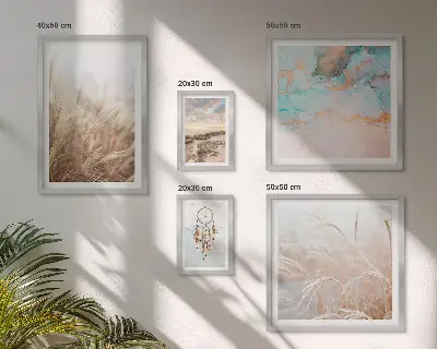 Prirodni boho etno krajolici set od 5 slika u okviru