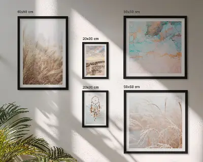 Prirodni boho etno krajolici set od 5 slika u okviru