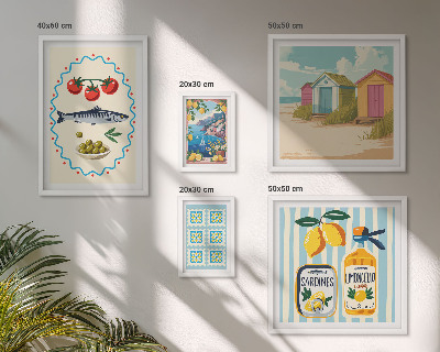 Set 5 slika u okviru Okusi mediteranske kuhinje