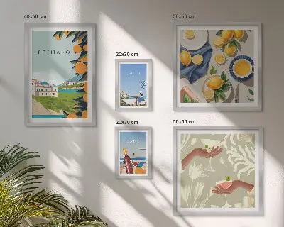 Set od 5 slika u okviru motiv talijanskih odmora na Amalfiju i Capriju
