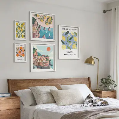 Set slika iznad kauča starinski voćni pejzaži