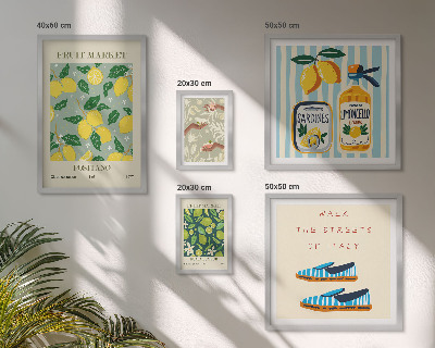 Set slika iznad kauča Voćne vintage inspiracije