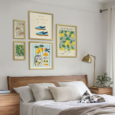 Set slika iznad kauča Voćne vintage inspiracije