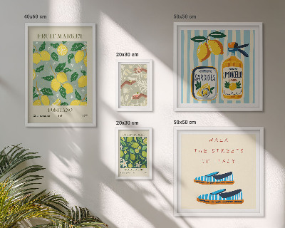 Set slika iznad kauča Voćne vintage inspiracije